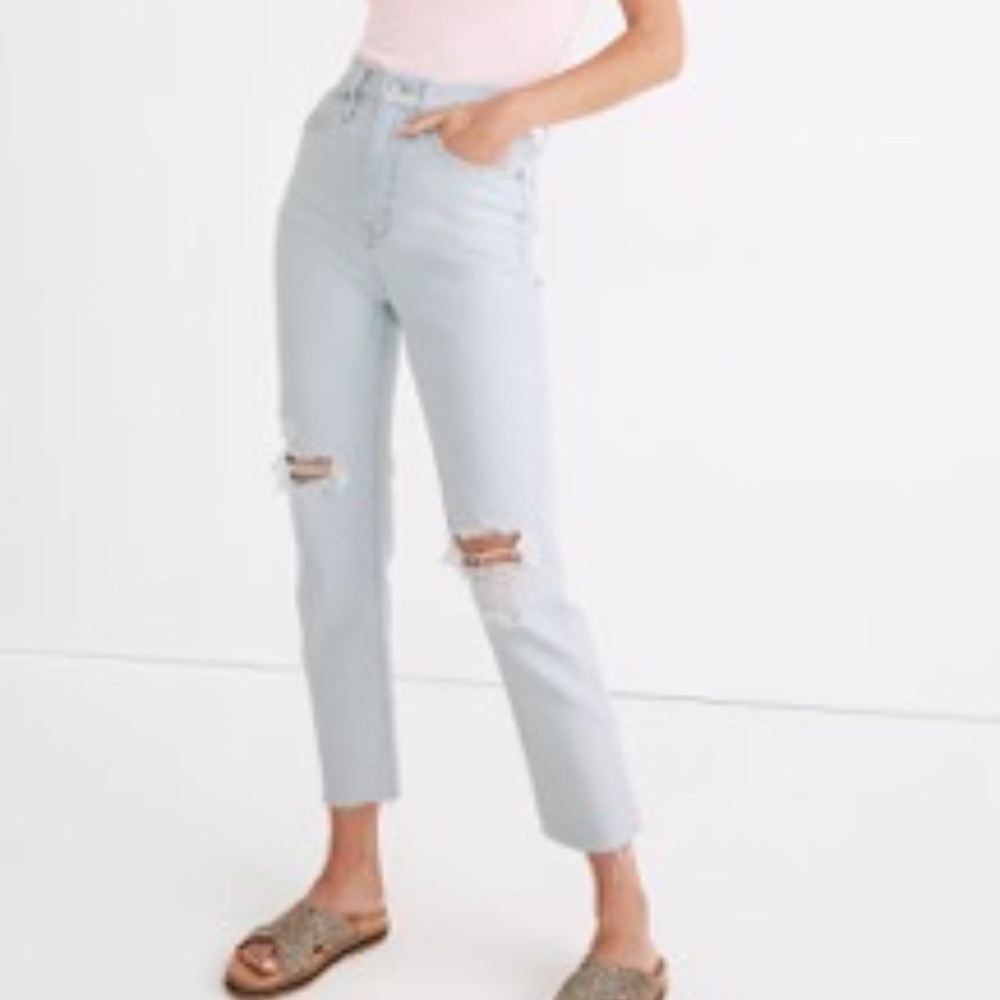 Madewell The Momjean in Harman Wash: Raw-Hem Edition